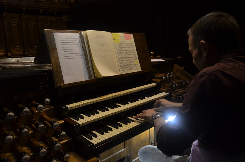 Willy Ippolito à l'orgue Cavaillé-Coll, Eglise Santa Maria Réal à Azkoitia